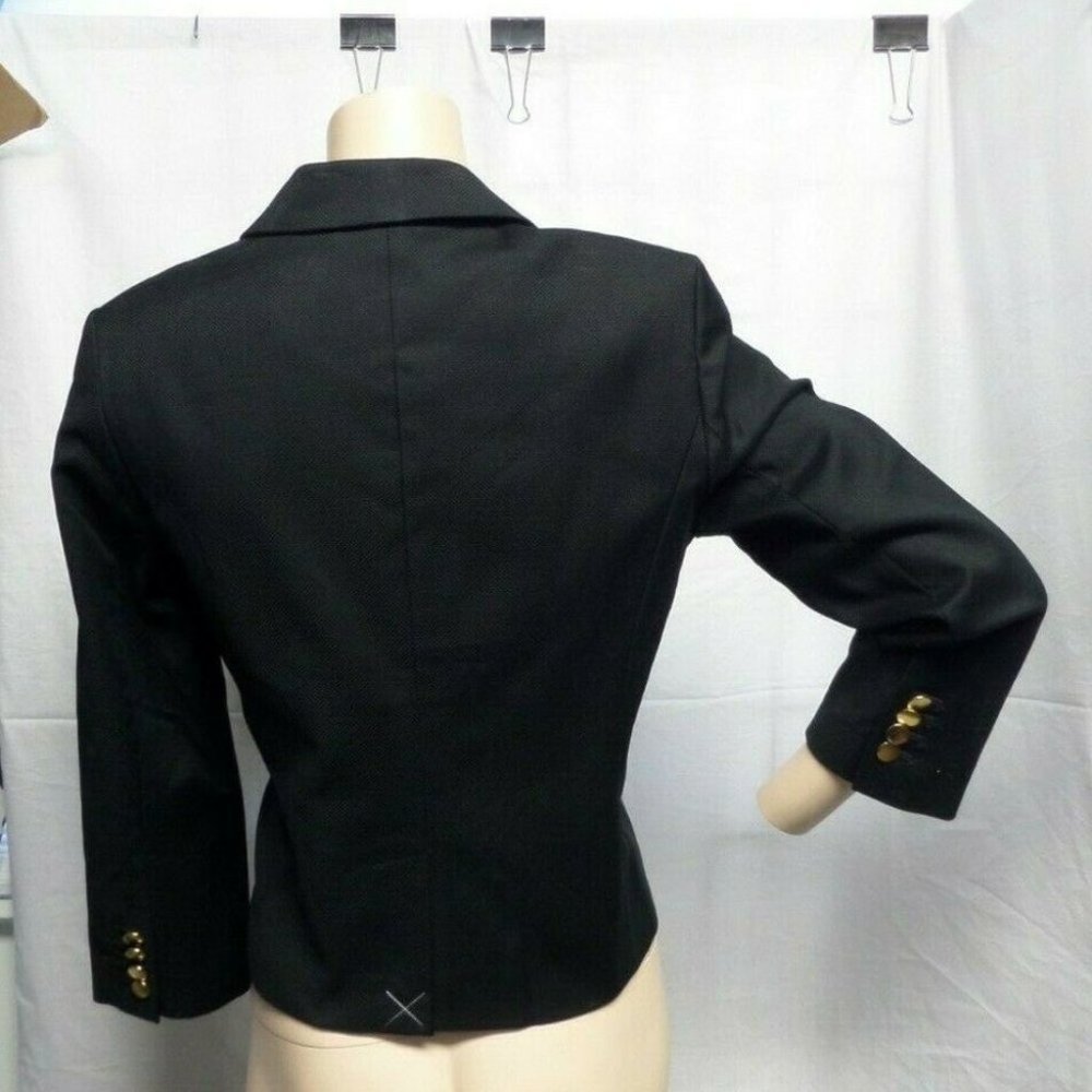 "ANN TAYLOR" BLACK CLASSIC DRESS CAREER CASUAL BLAZER JACKET SIZE: 6 NWT - Picture 3 of 3